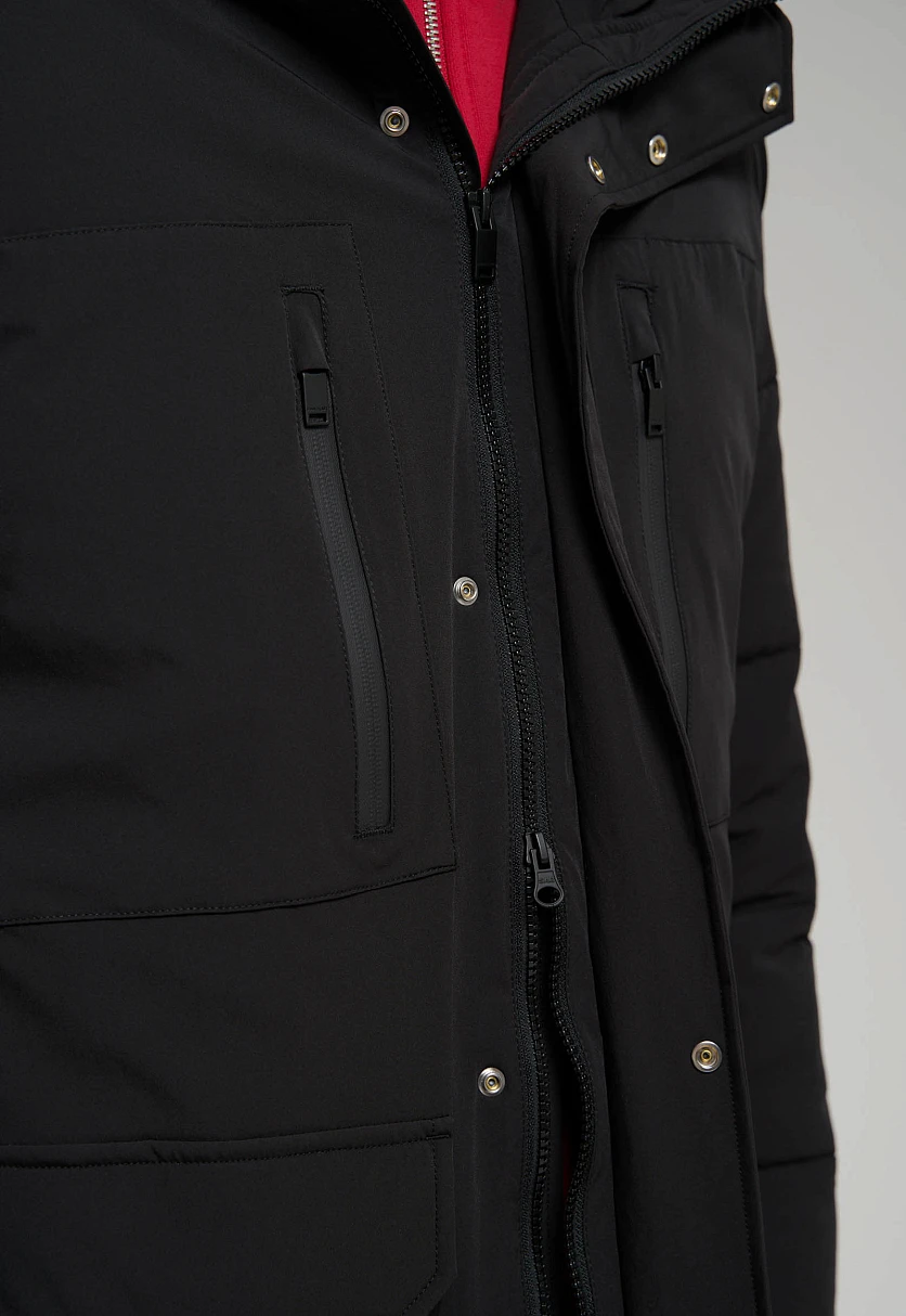 Утепленное полупальто с накладными карманами, Модель FWE21009, Фото №6