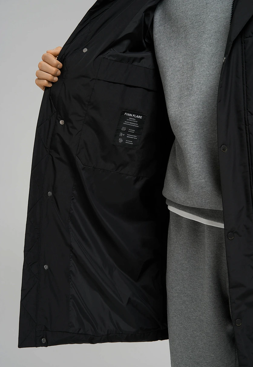 Утепленное пальто с воротником-стойкой, Модель FWE21013, Фото №9