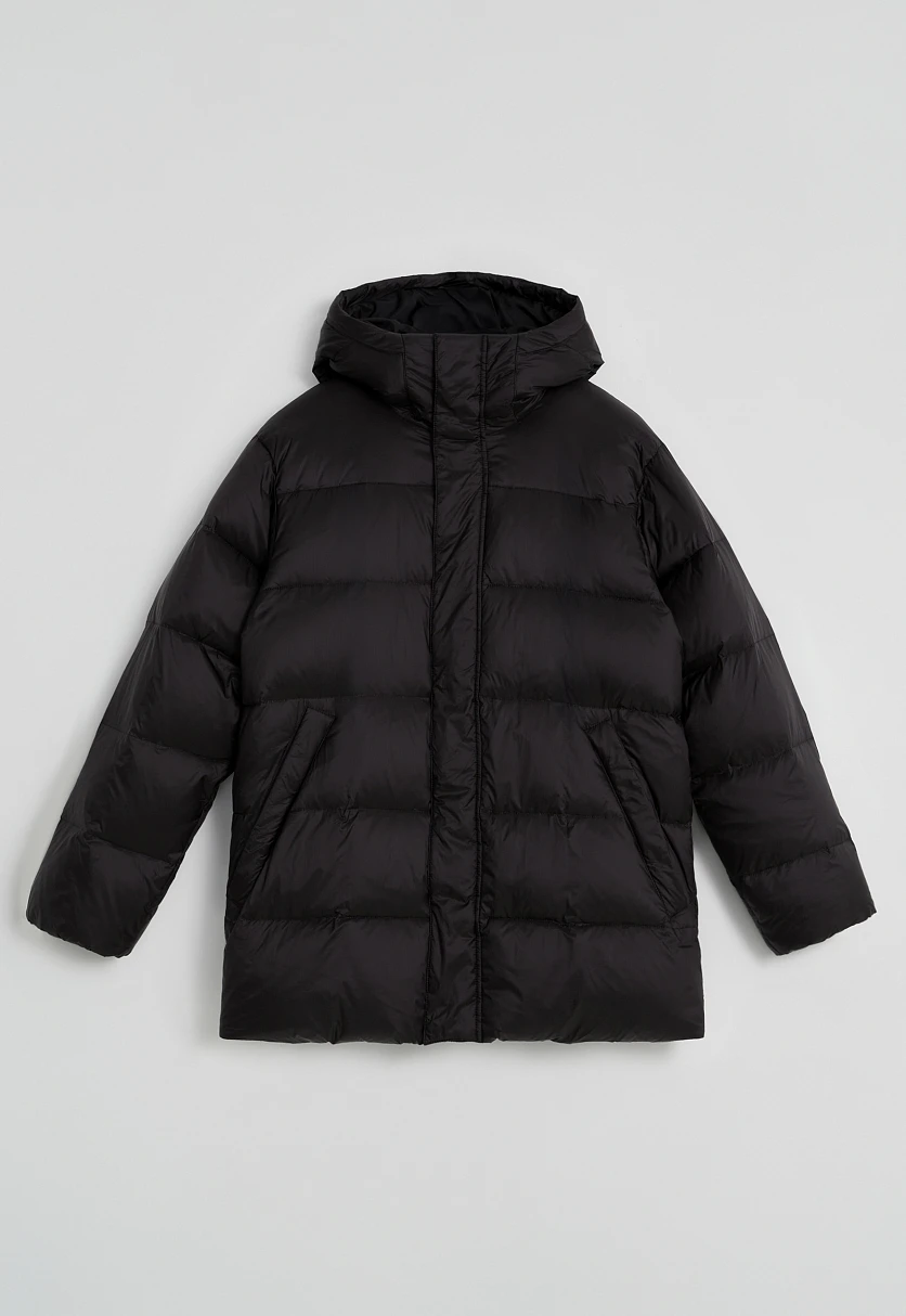 Пуховое полупальто с воротником-стойкой, Модель FWE21018, Фото №10