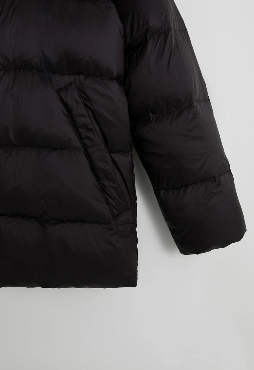 Пуховое полупальто с воротником-стойкой, Модель FWE21018, Фото №9