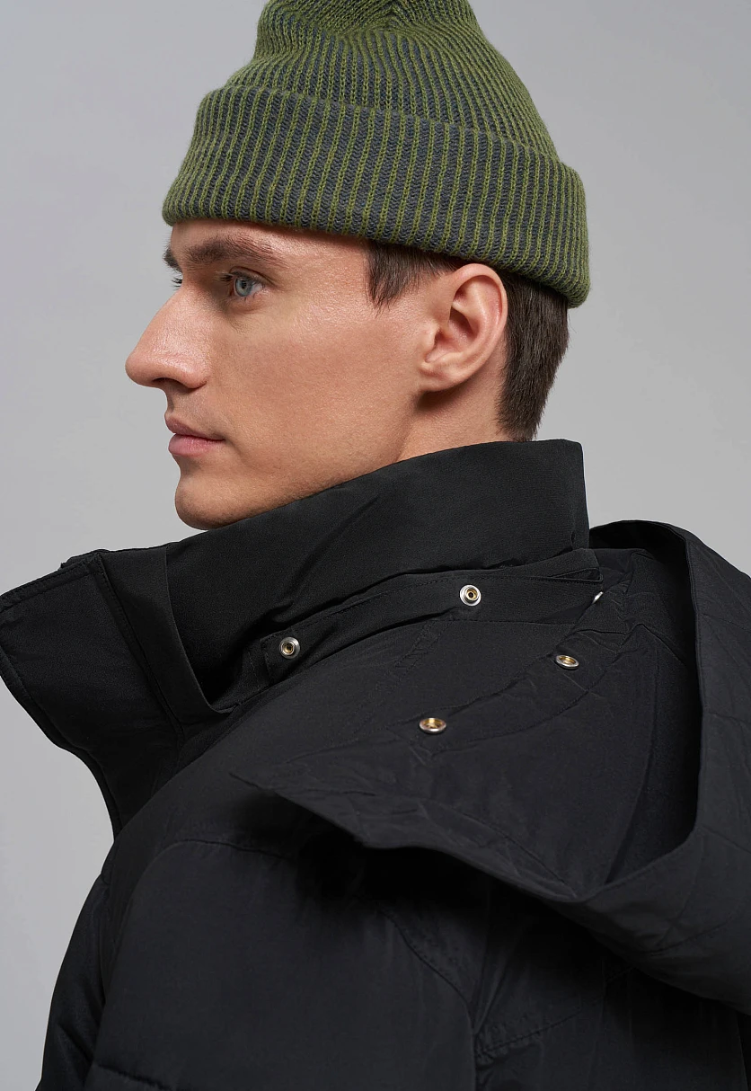 Утепленное полупальто с накладными карманами и капюшоном, Модель FWE21037, Фото №6