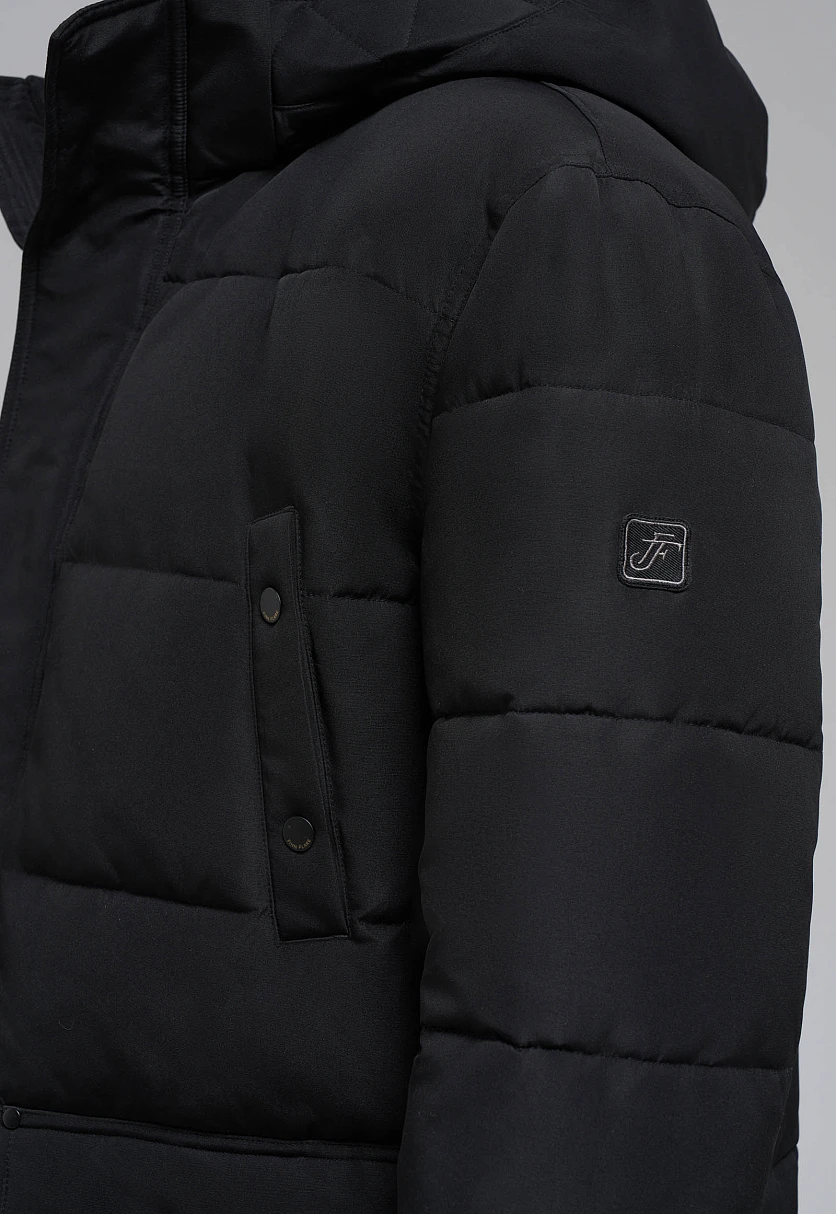 Утепленное полупальто с накладными карманами и капюшоном, Модель FWE21037, Фото №11