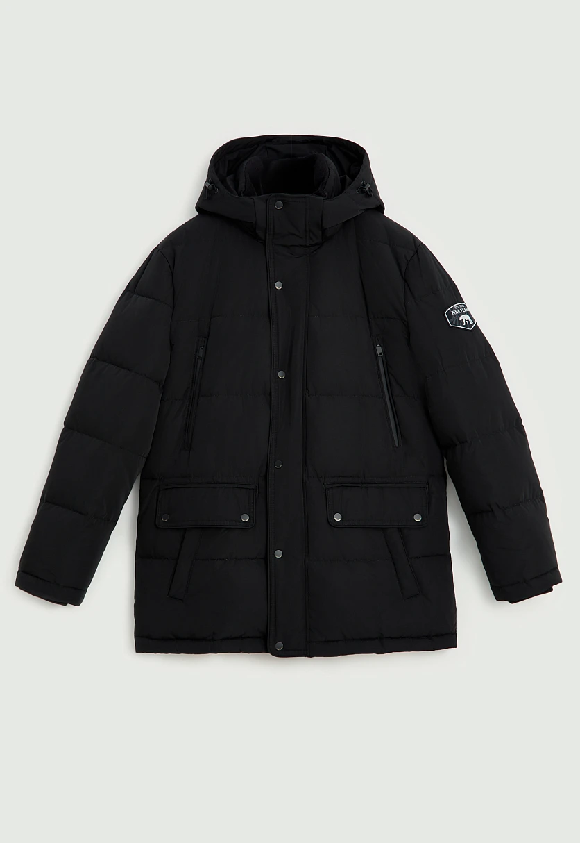 Пуховое полупальто со съемным капюшоном, Модель FWE21040, Фото №10