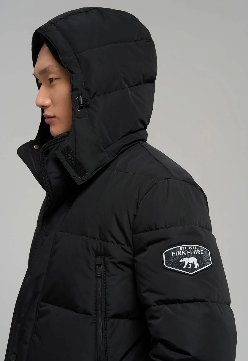 Пуховое полупальто со съемным капюшоном, Модель FWE21040, Фото №7