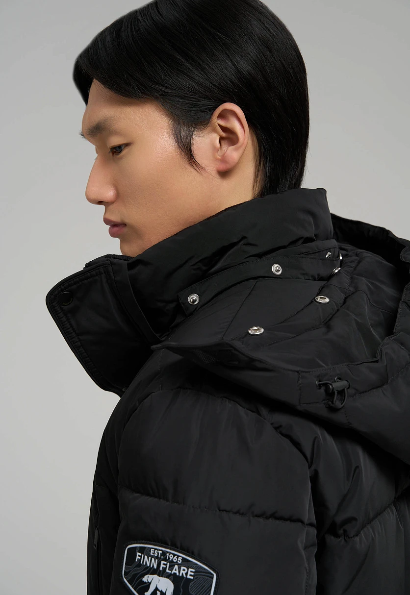 Пуховое полупальто со съемным капюшоном, Модель FWE21040, Фото №6