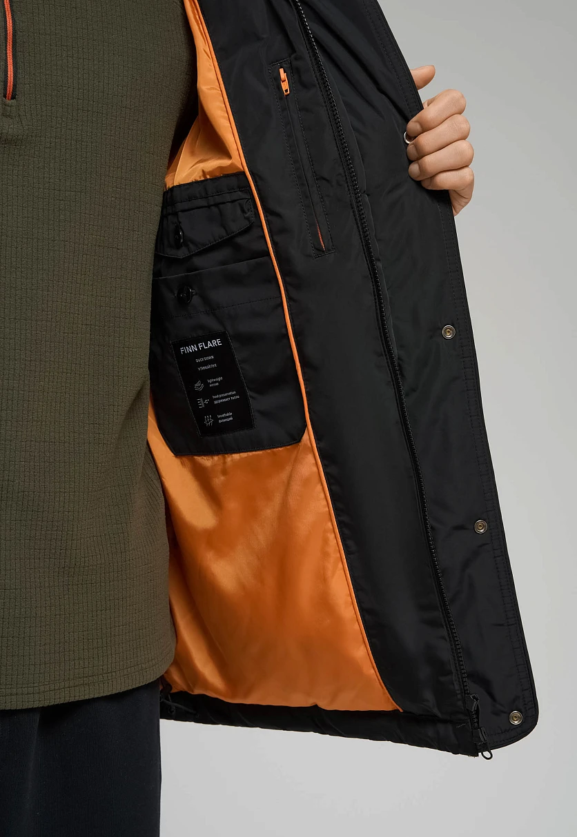 Пуховое полупальто со съемным капюшоном, Модель FWE21040, Фото №9