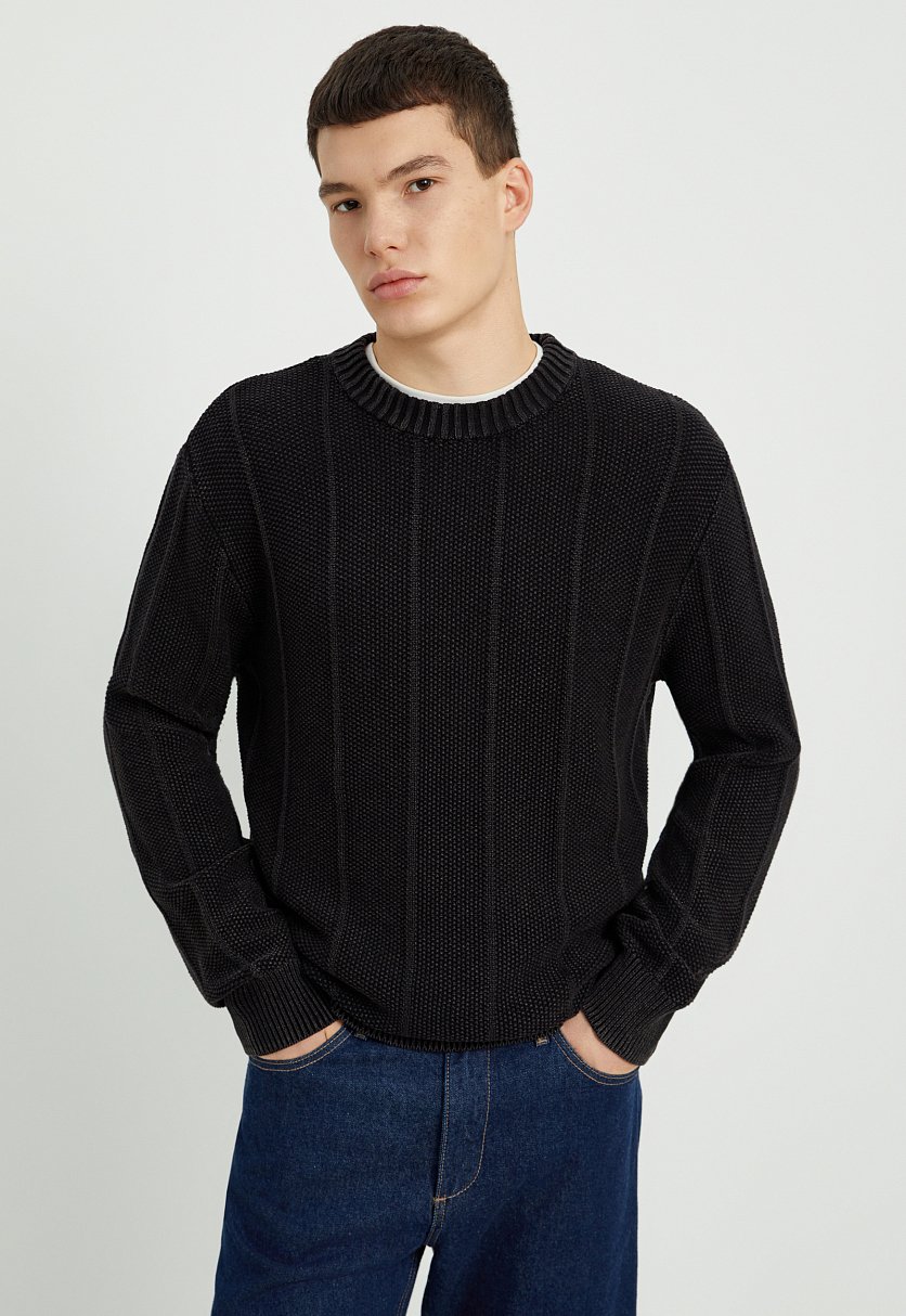 Джемпер из хлопка полуприлегающего силуэта