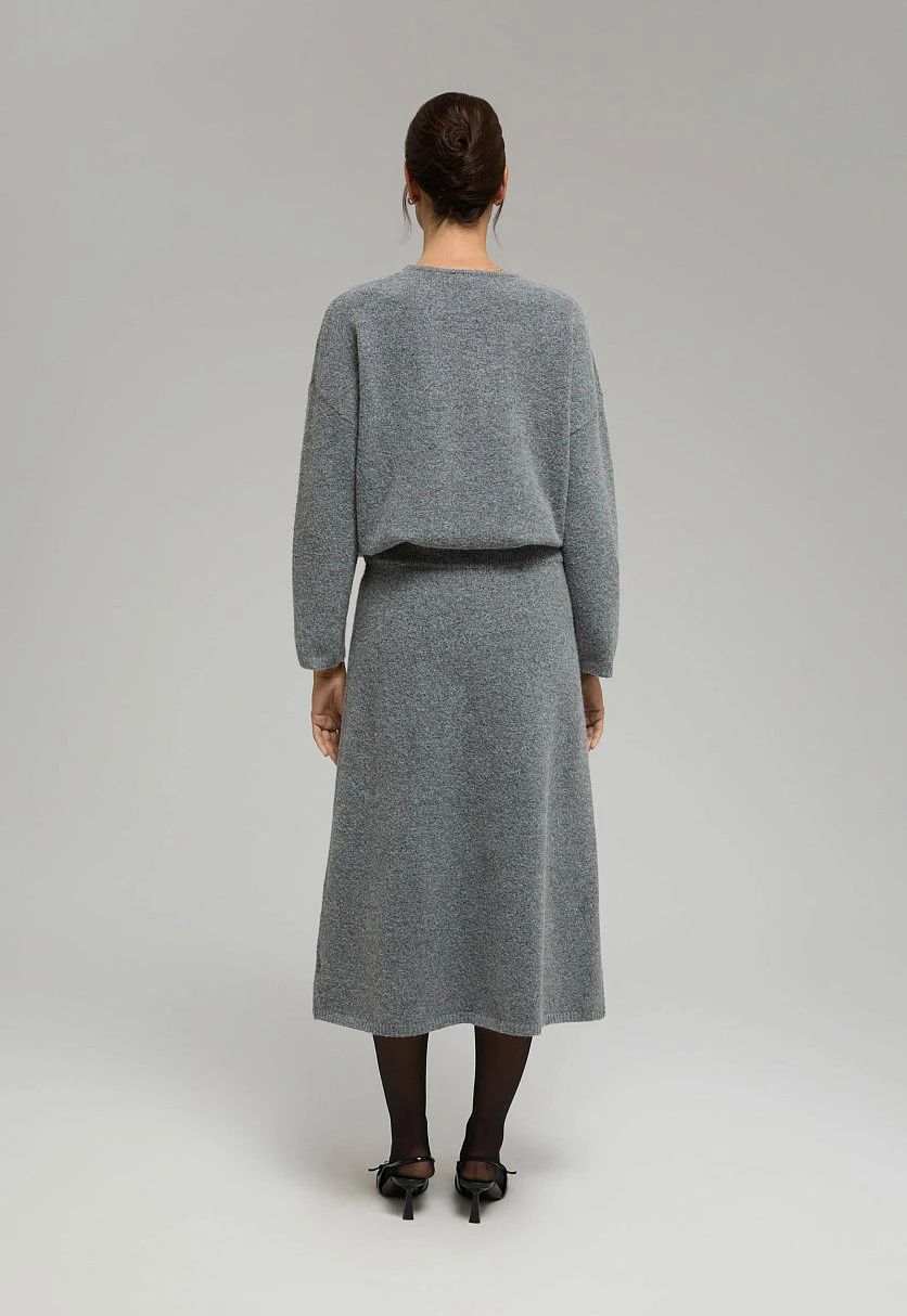 Вязаная юбка силуэта трапеция, Модель FWE11112, Фото №3