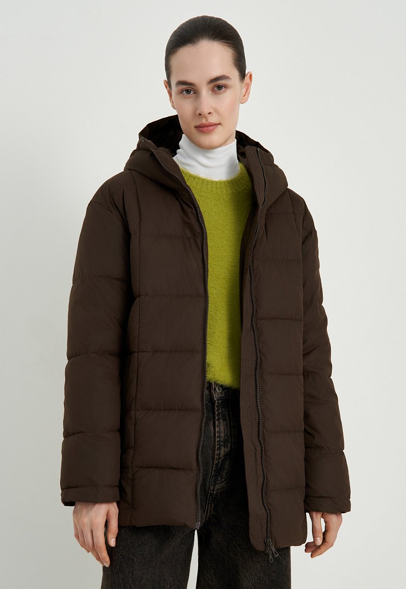 Утепленная куртка прямого силуэта Утепленная куртка прямого силуэта