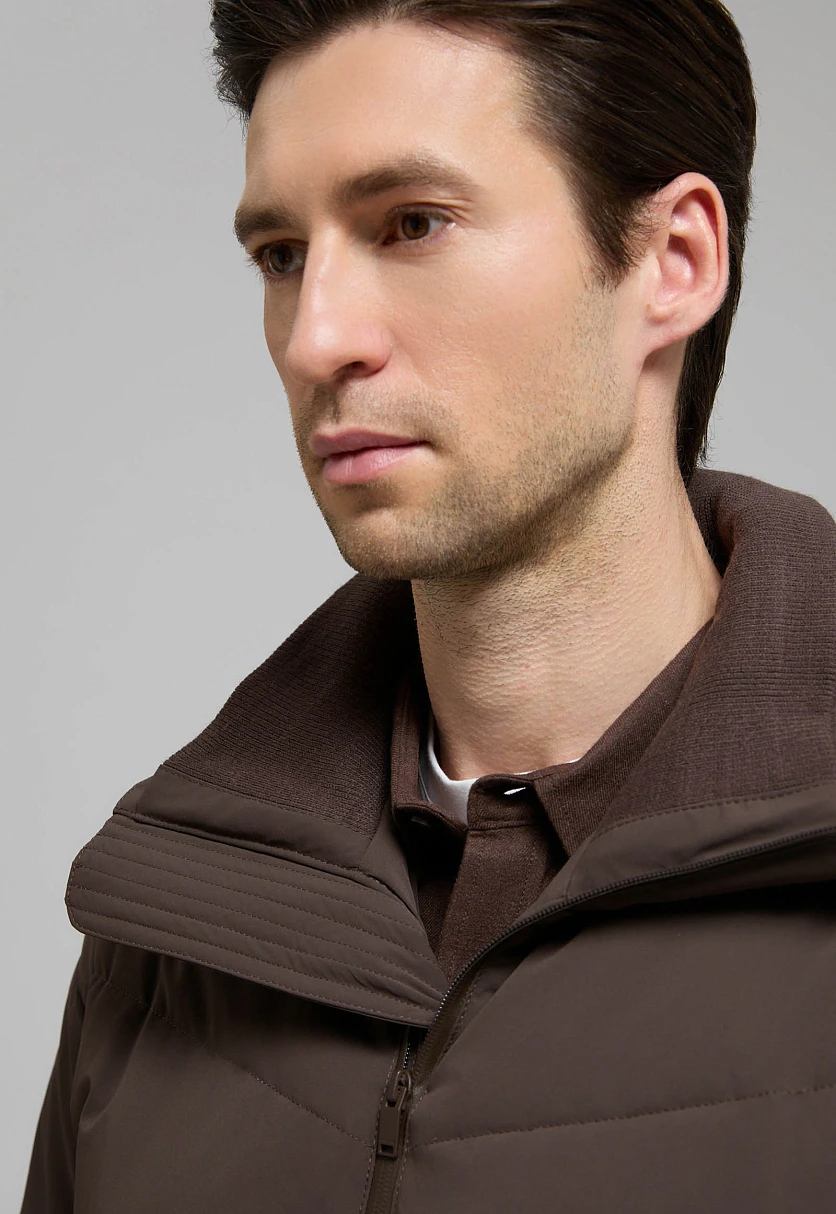 Оверсайз пуховик с воротником-стойкой, Модель FWE21028, Фото №6