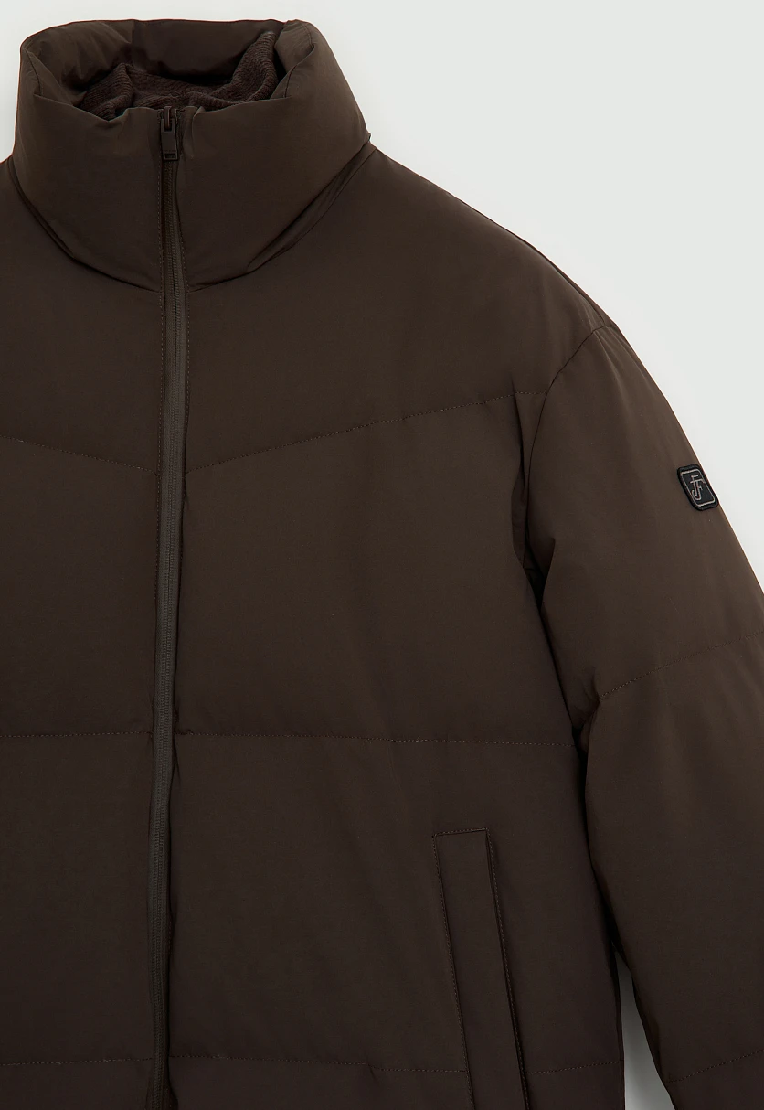 Оверсайз пуховик с воротником-стойкой, Модель FWE21028, Фото №10