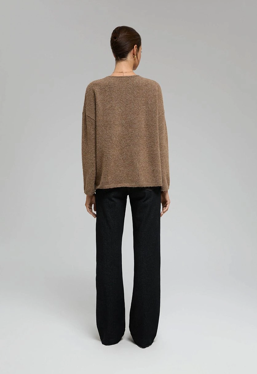 Джемпер свободного силуэта с округлой горловиной, Модель FWE11111, Фото №3