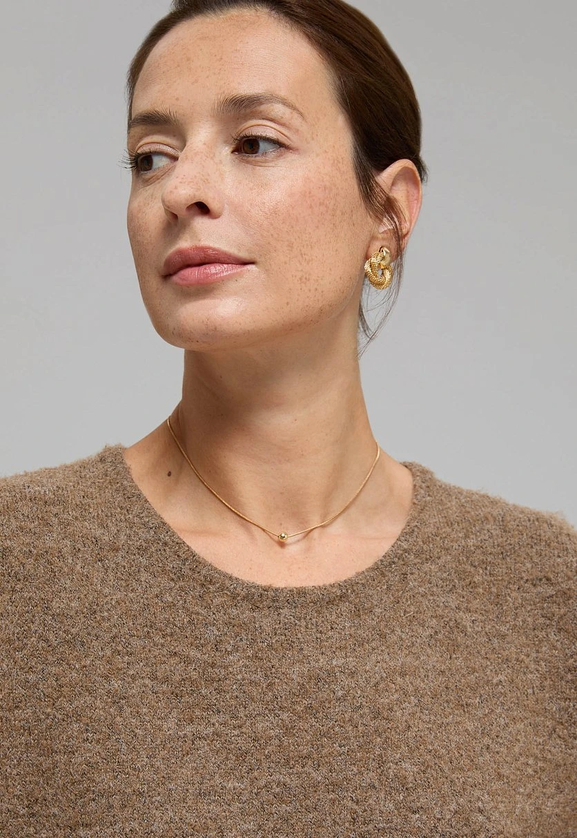 Джемпер свободного силуэта с округлой горловиной, Модель FWE11111, Фото №5