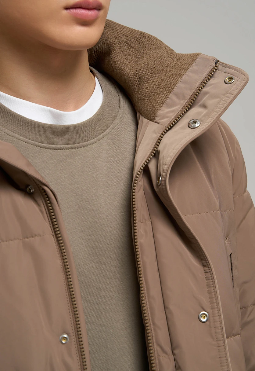 Пуховое полупальто со съемным капюшоном, Модель FWE21040, Фото №7