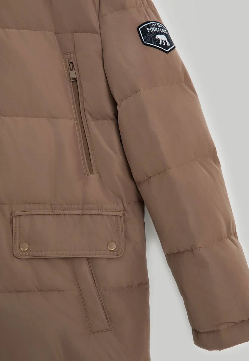 Пуховое полупальто со съемным капюшоном, Модель FWE21040, Фото №9