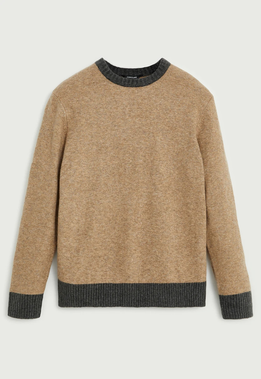 Джемпер полуприлегающего силуэта Коричневый FWE21115Купить в интернет-магазине FINN FLARE, предосмотр фото №7 Джемпер полуприлегающего силуэта, Модель FWE21115, Фото №7