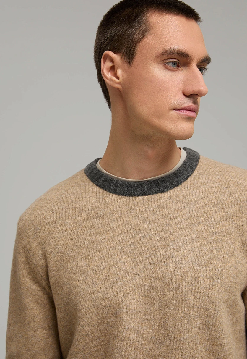 Джемпер полуприлегающего силуэта Коричневый FWE21115Купить в интернет-магазине FINN FLARE, предосмотр фото №5 Джемпер полуприлегающего силуэта, Модель FWE21115, Фото №5