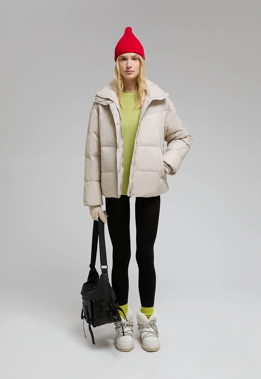 Пуховик со съемным капюшоном