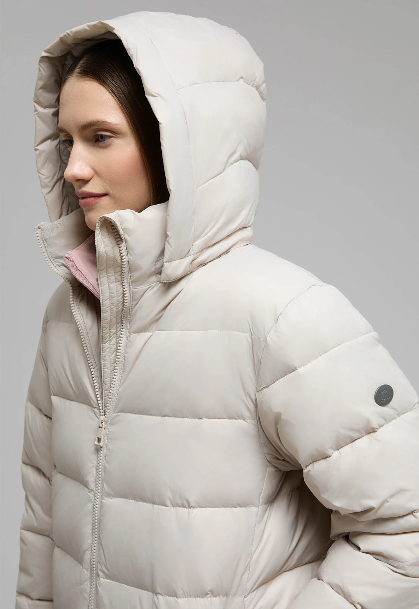 Пуховое пальто со съемным капюшоном, Модель FWE11035, Фото №6