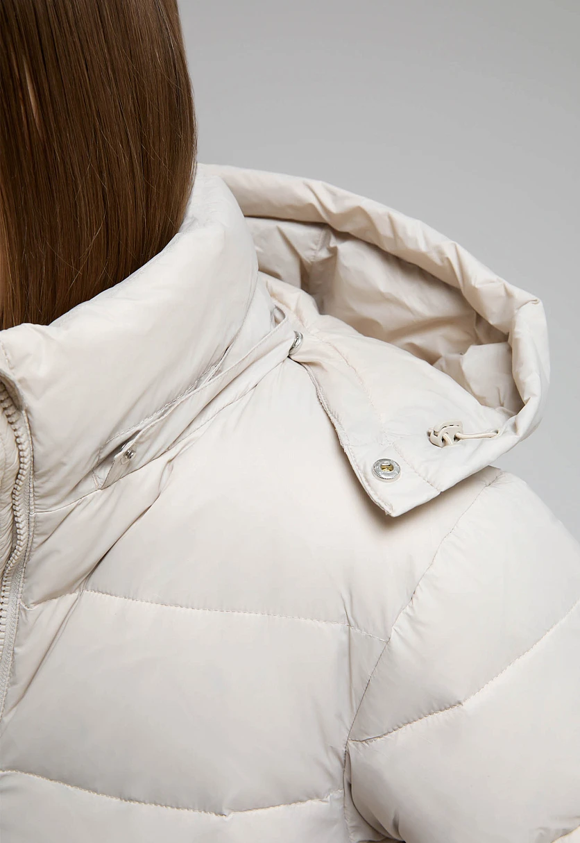 Пуховое пальто со съемным капюшоном, Модель FWE11035, Фото №5