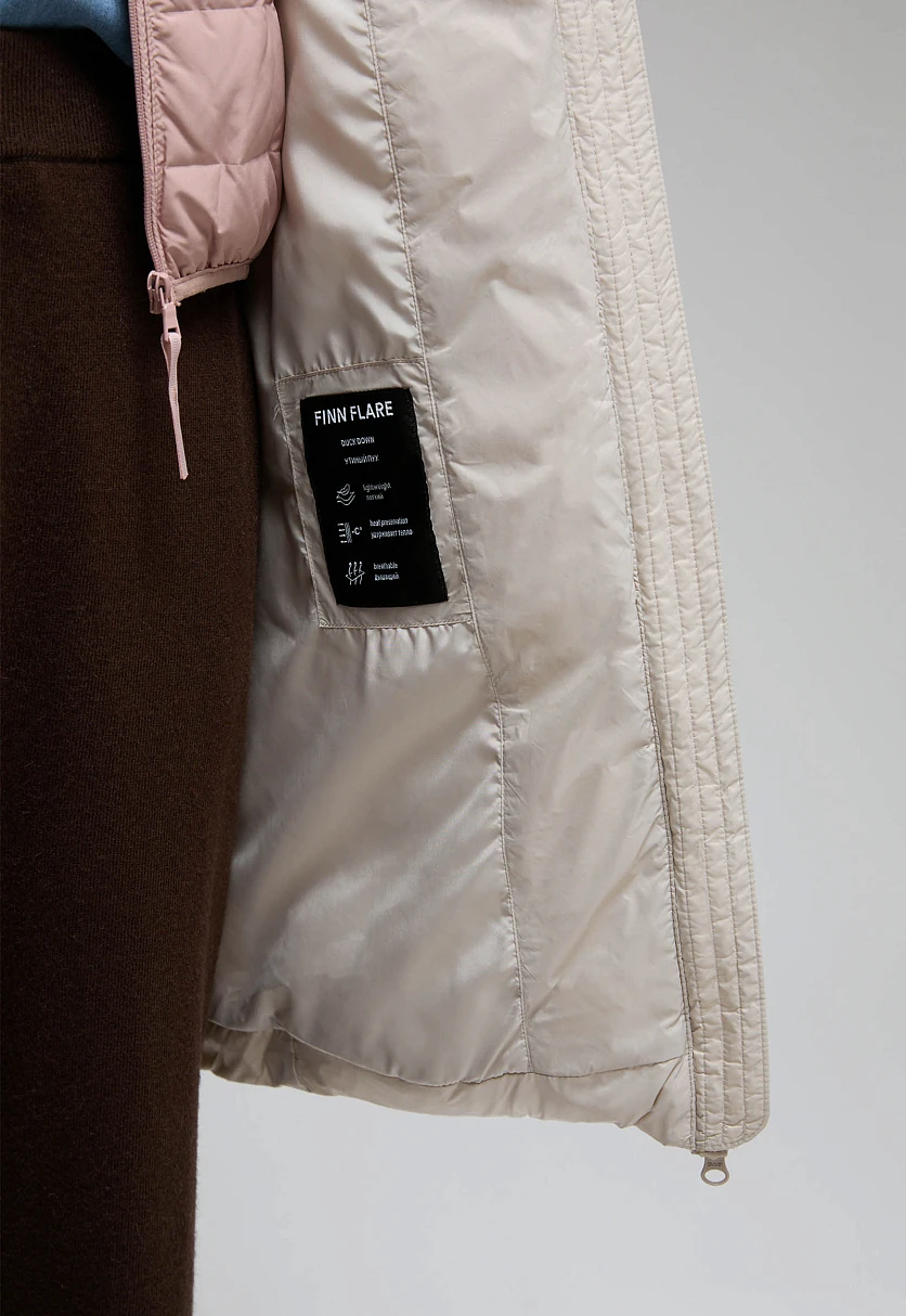 Пуховое пальто со съемным капюшоном, Модель FWE11035, Фото №8