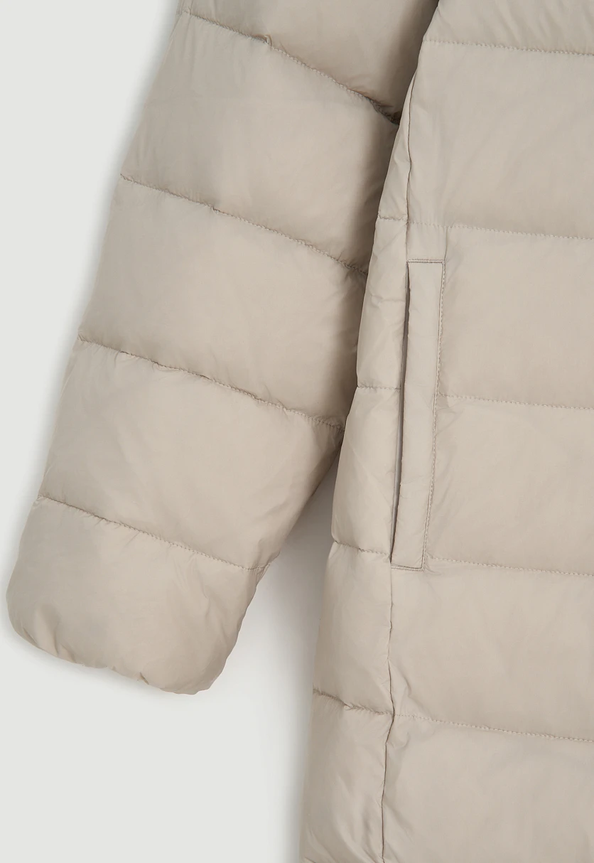 Пуховое пальто со съемным капюшоном Светло-бежевый FWE11035Купить в интернет-магазине FINN FLARE, предосмотр фото №7 Пуховое пальто со съемным капюшоном, Модель FWE11035, Фото №7