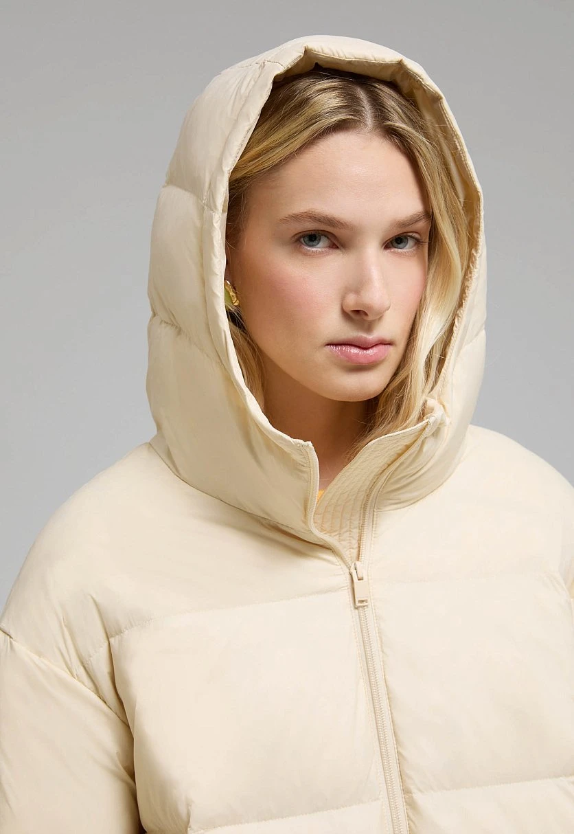 Удлиненный пуховик с капюшоном, Модель FWE11036, Фото №6