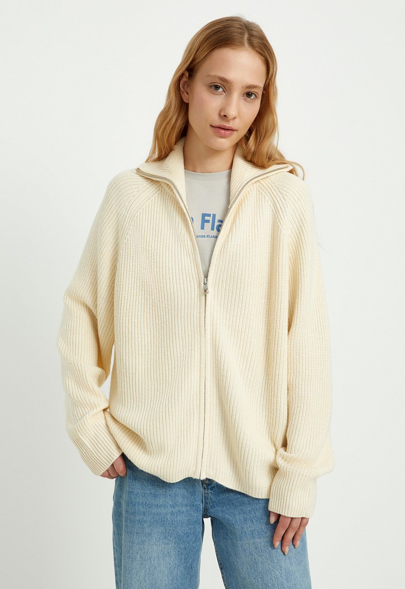 Кардиган на молнии с добавлением шерсти
