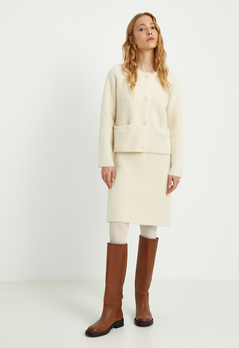 Вязаная юбка силуэта трапеция