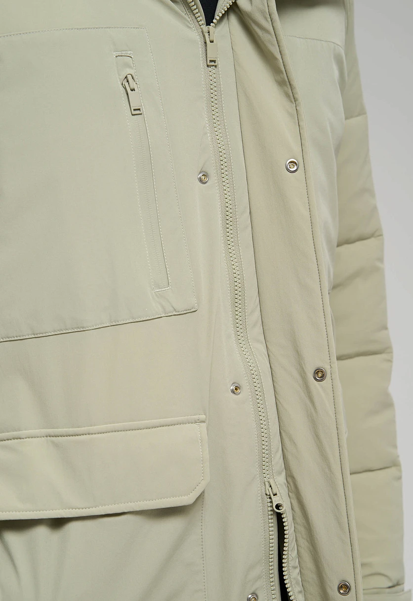 Утепленное полупальто с накладными карманами, Модель FWE21009, Фото №5