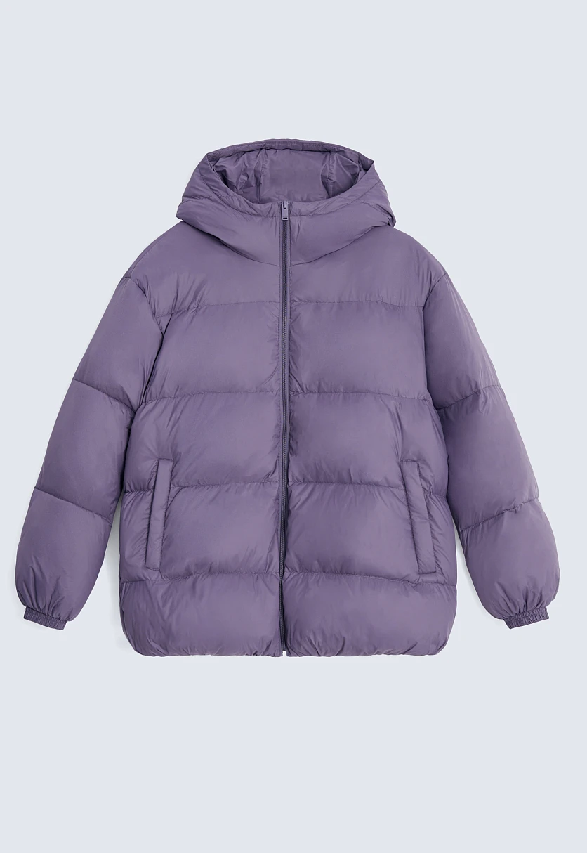 Удлиненный пуховик с капюшоном, Модель FWE11036, Фото №8