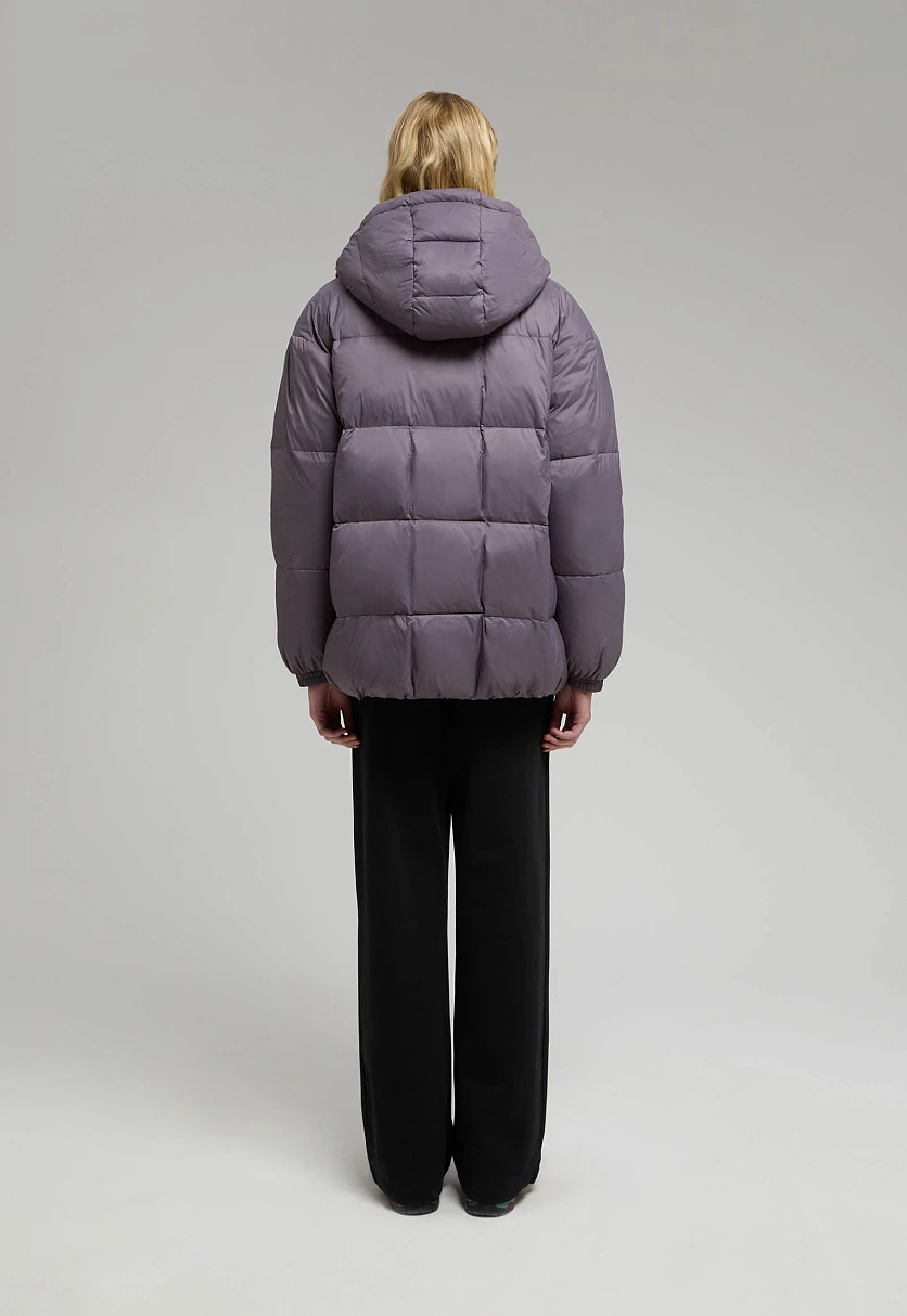 Удлиненный пуховик с капюшоном, Модель FWE11036, Фото №3