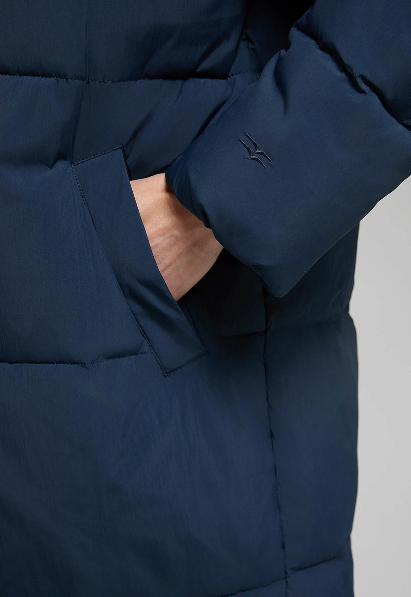 Утепленное стеганое пальто с капюшоном, Модель FWF11079, Фото №5