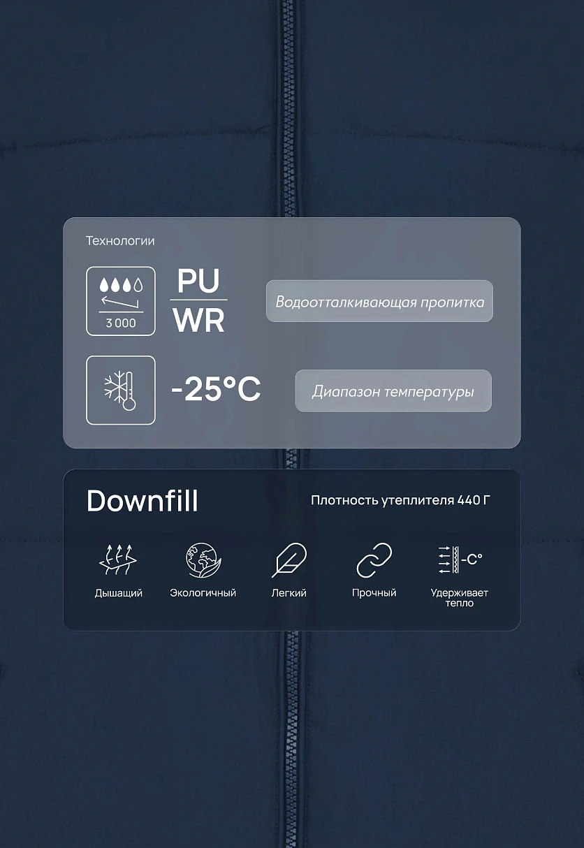 Утепленное стеганое пальто с капюшоном, Модель FWF11079, Фото №6