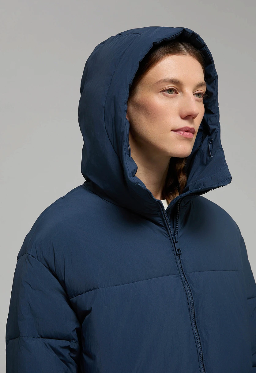 Утепленное стеганое пальто с капюшоном, Модель FWF11079, Фото №10