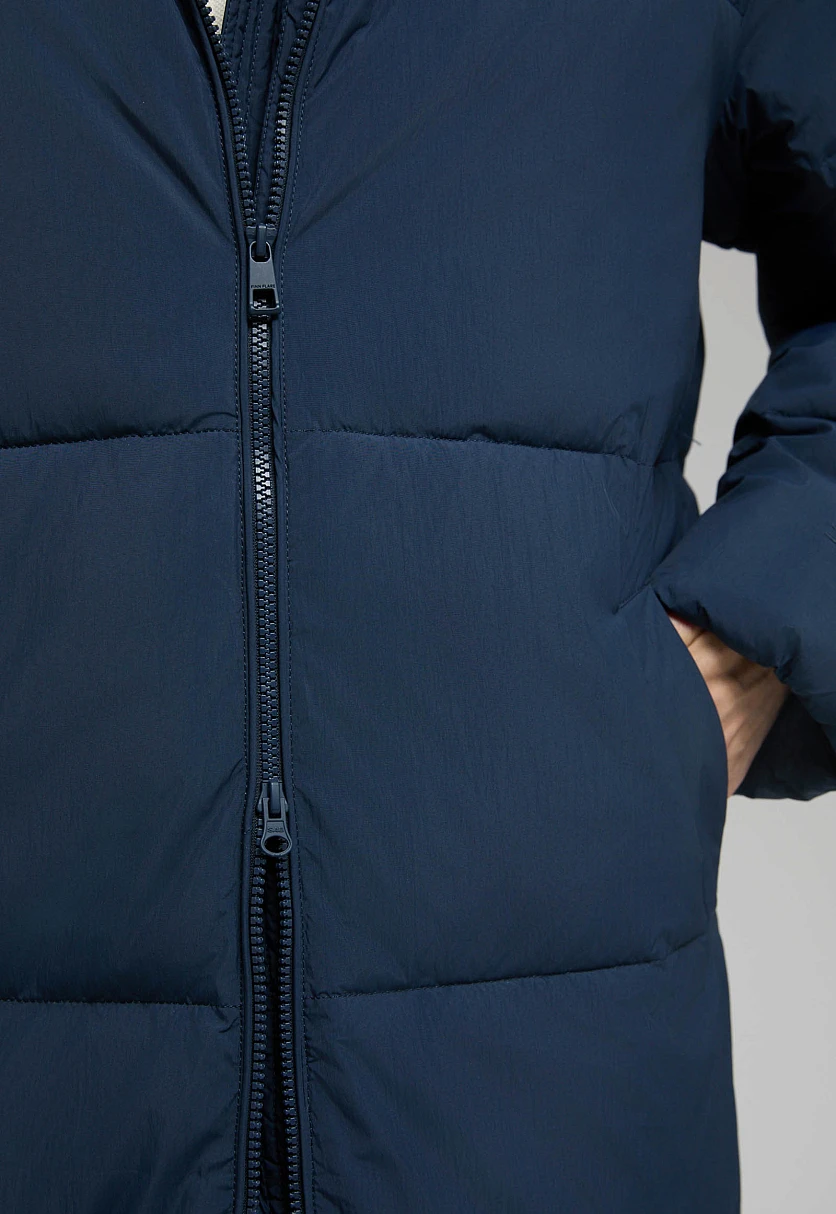 Утепленное стеганое пальто с капюшоном, Модель FWF11079, Фото №9