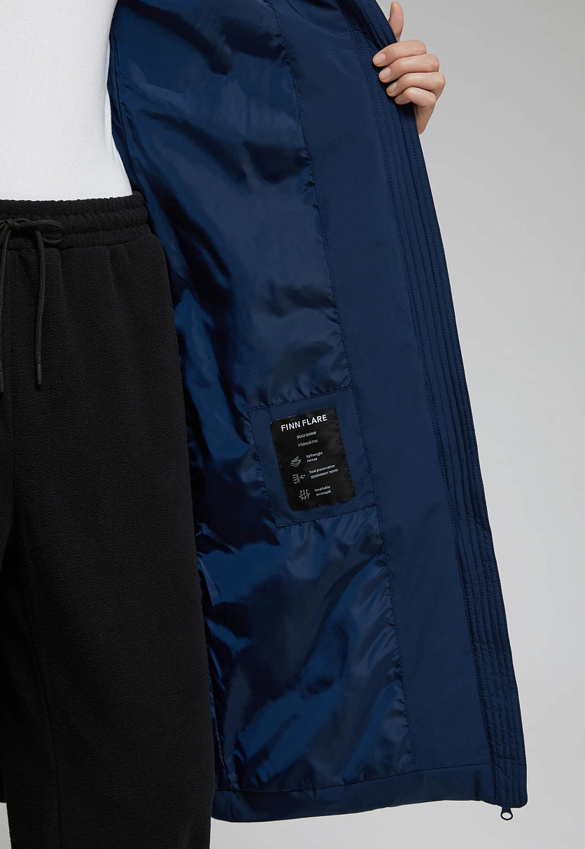 Длинный пуховик с натуральным пухом, Модель FWF11088, Фото №9