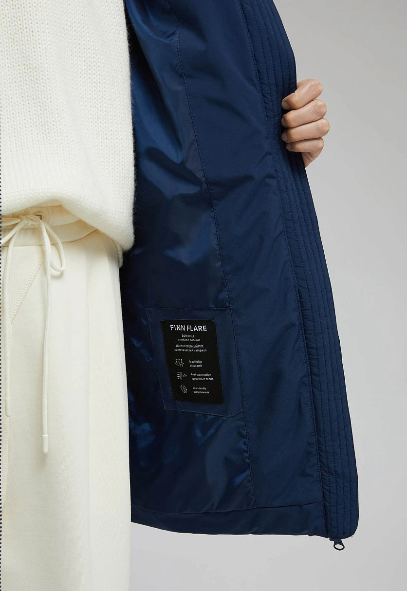 Утепленное полупальто с капюшоном, Модель FWF11091, Фото №10