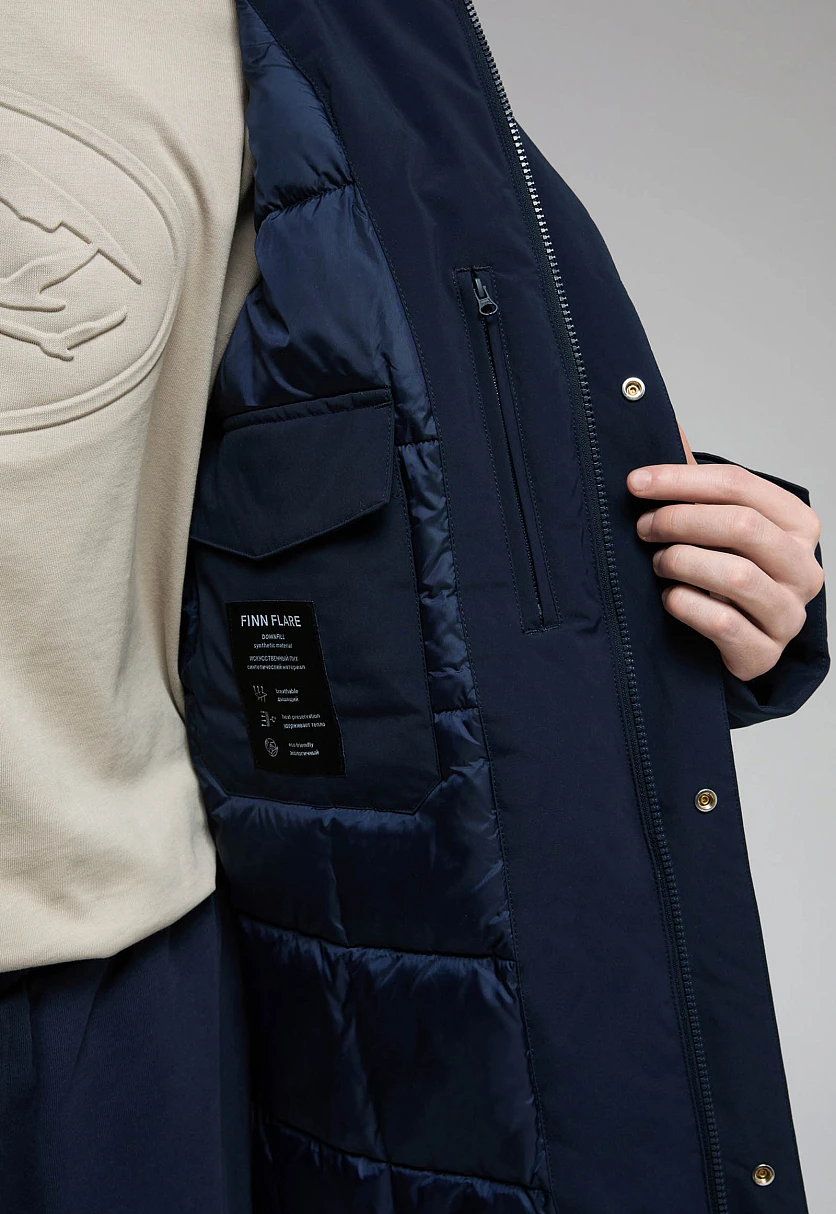 Утепленная парка с капюшоном, Модель FWF21010, Фото №8