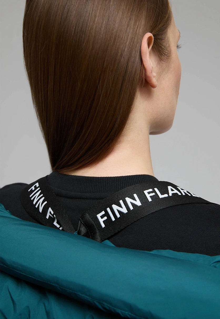 Пуховик с капюшоном и опушкой из натурального меха, Модель FWF11032, Фото №13