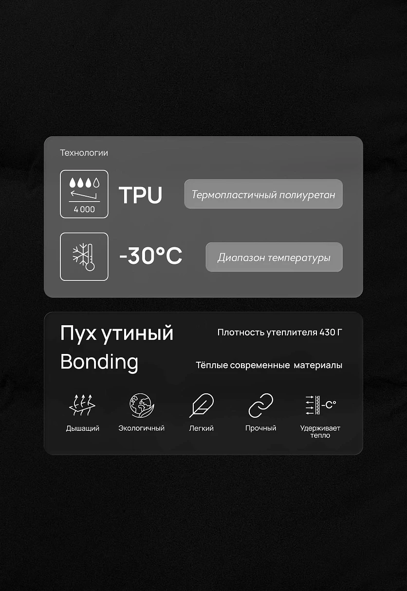 Длинный пуховик с натуральным пухом, Модель FWF11003, Фото №5