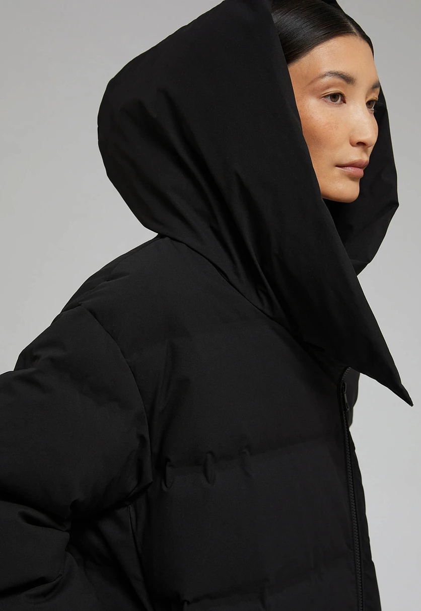 Длинный пуховик с натуральным пухом, Модель FWF11003, Фото №6