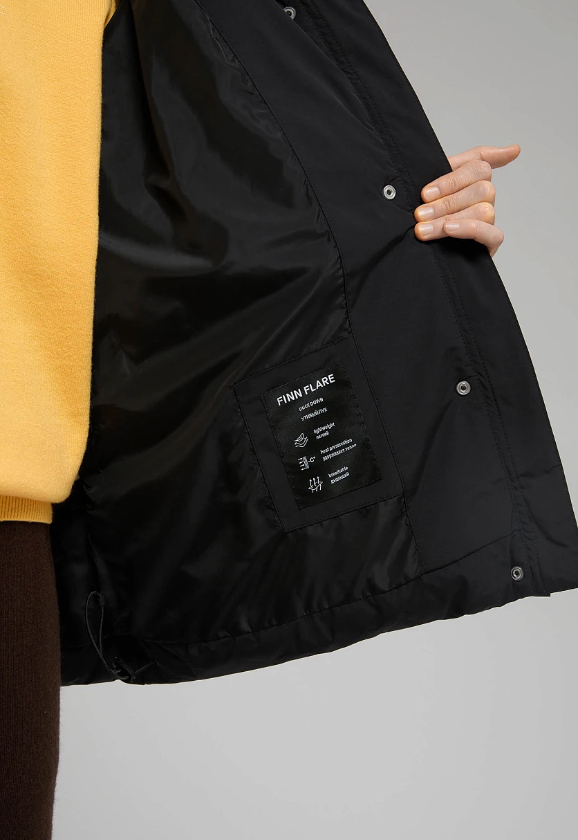 Стеганый пуховик с натуральным пухом, Модель FWF11005, Фото №8