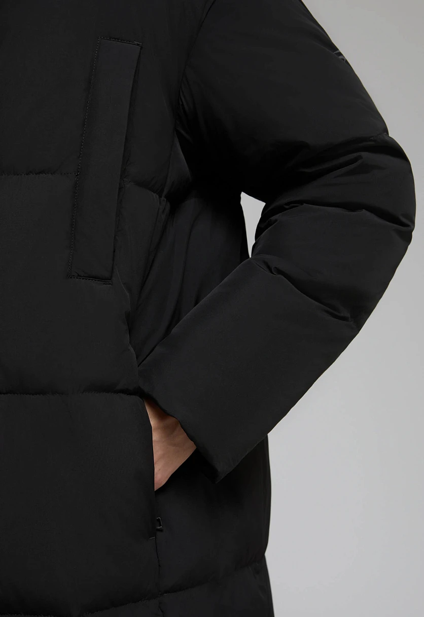 Удлиненный пуховик с натуральным пухом, Модель FWF11012, Фото №5