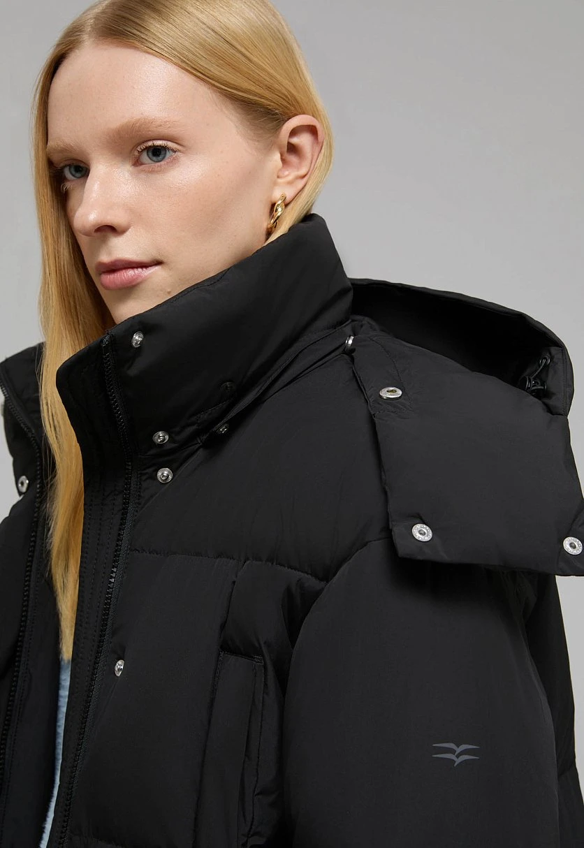 Удлиненный пуховик с натуральным пухом, Модель FWF11012, Фото №11