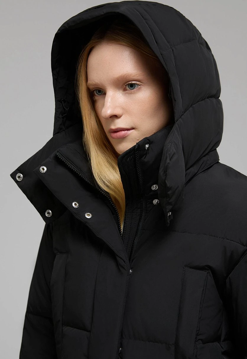 Удлиненный пуховик с натуральным пухом, Модель FWF11012, Фото №10