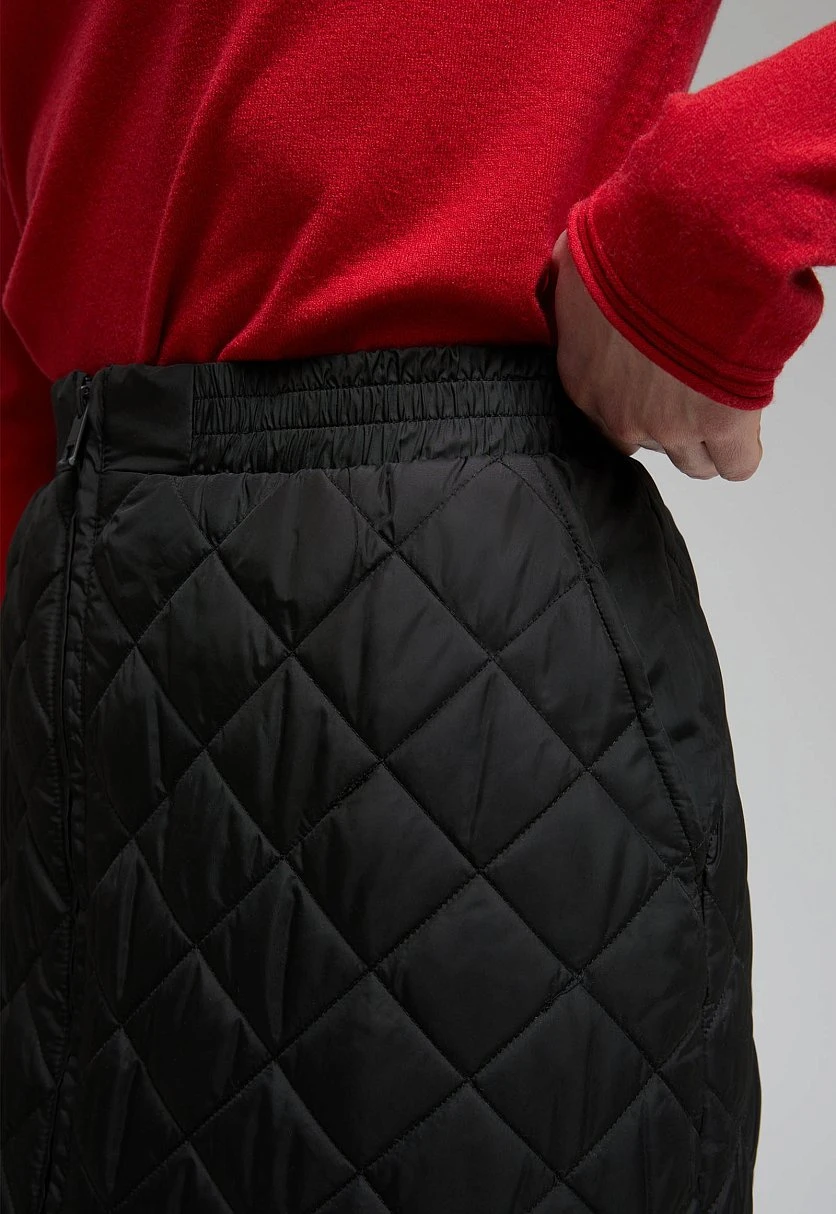 Утепленная стеганая юбка миди, Модель FWF11082, Фото №6