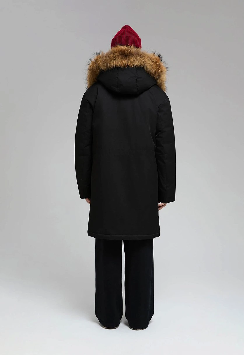 Длинный пуховик с натуральным пухом, Модель FWF21023, Фото №5