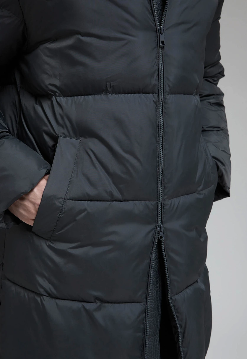 Стеганая куртка с капюшоном и меховой опушкой, Модель FWF21035, Фото №9