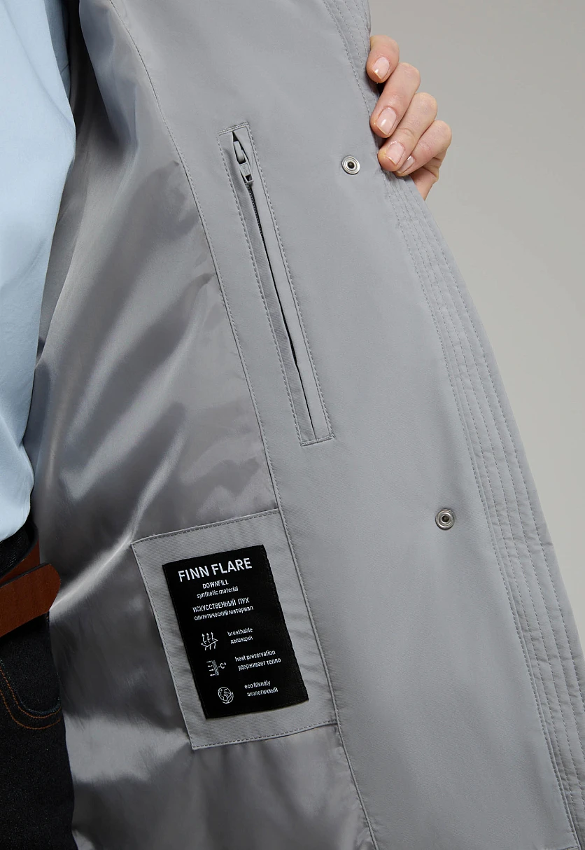 Куртка oversize силуэта с капюшоном, Модель FWF11048, Фото №6